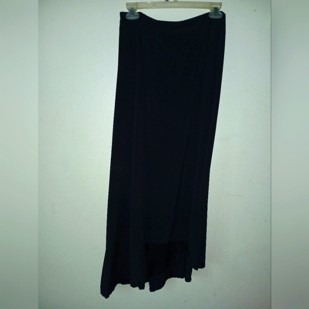 Elegant Black Maxi Skirt Vintage 90s Cop.Copine Rare